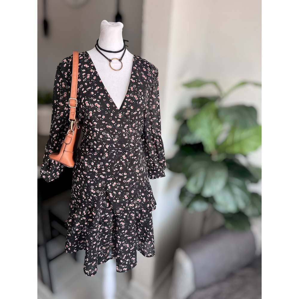 Zenobia Floral Ruffle Mini Dress - Size 3XL